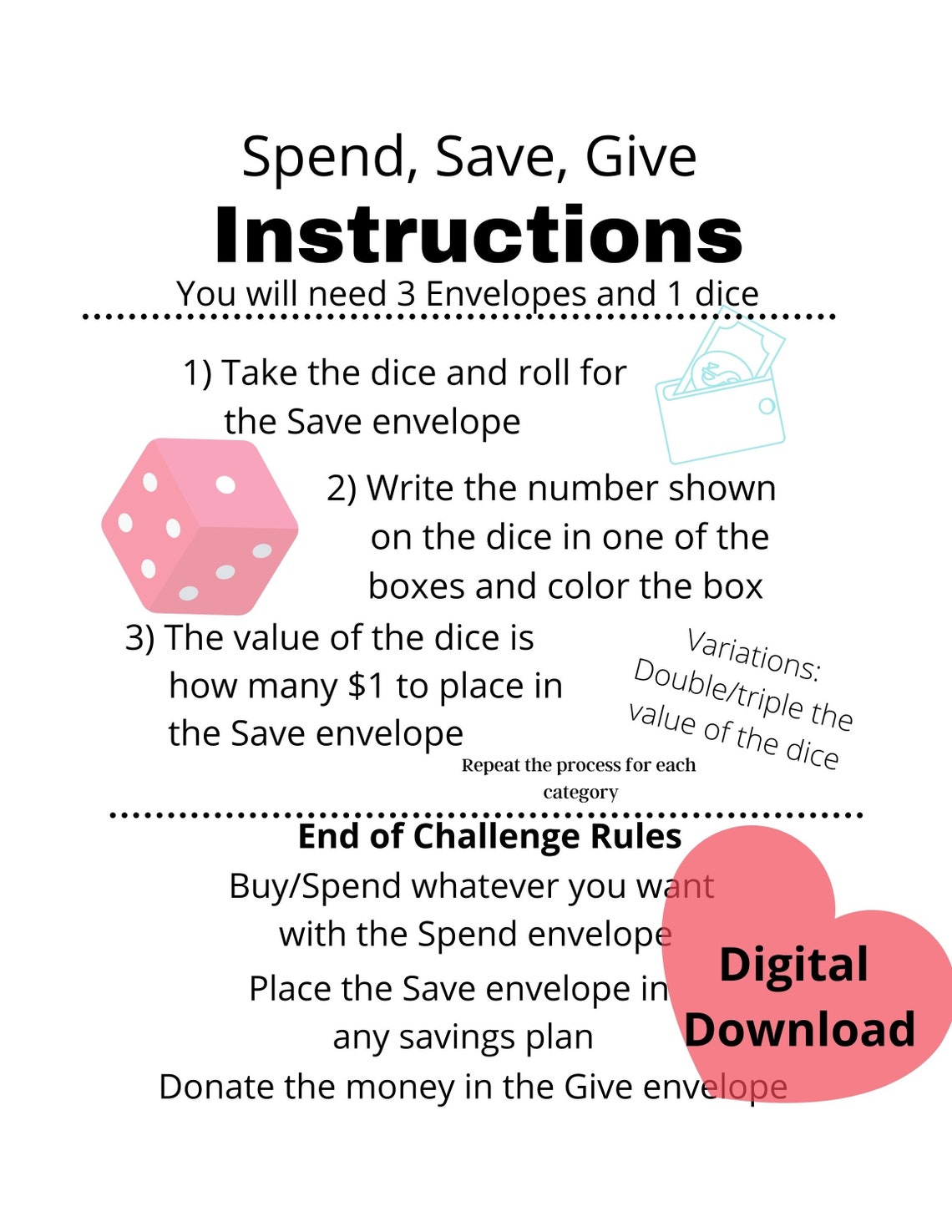 Spend Save Give Savings Challenge, Budget, Tracker, Weekly, Low Income ...