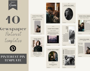 Pinterest templates for Canva | Pinterest pins | Retro Vintage Aesthetic | Pinterest Graphics | Pinterest Design | Social media graphics