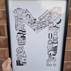 Personalisierte unsere Geschichte Illustration Geburtstag Jahrestag Anlass Mann Frau Partner beste Freund Wand Kunst Familie Liebe Dekor