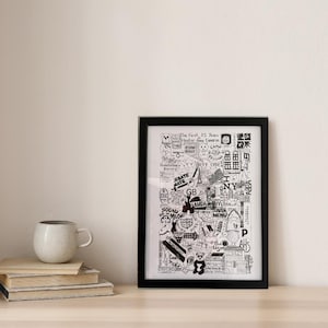 Personalised our story your life illustration birthday anniversary occasion husband wife partner best friend wall art family love decor