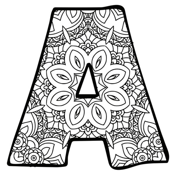 Printable Mandala Style Alphabet