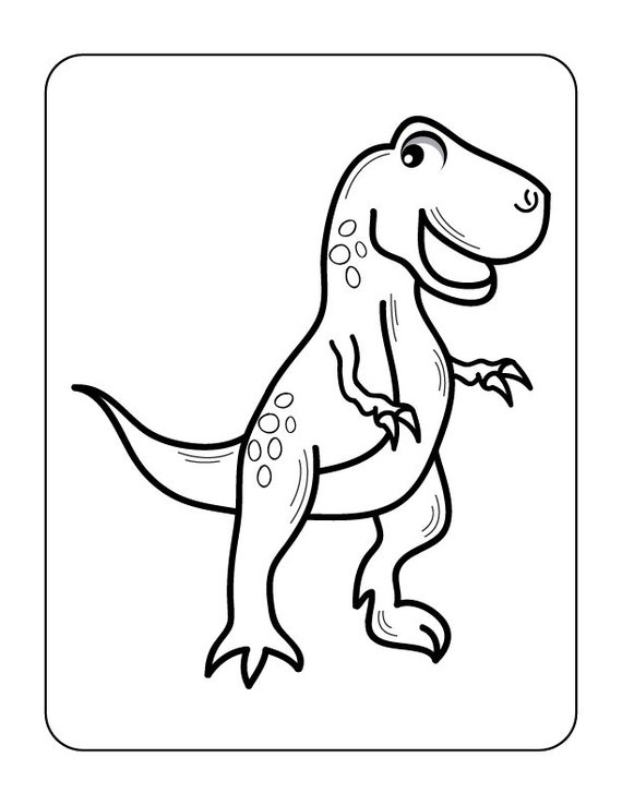 25 Dinosaur Printable Colouring Pages for Children | Etsy