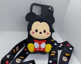 Mickey Mouse Phone Case  | Silicone Phone case | Iphone Case | Samsung Case | Silicone phone case with bag