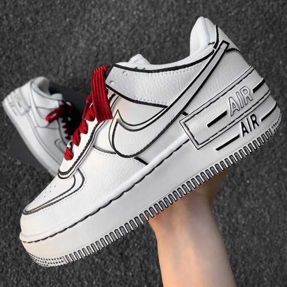 Red Bottoms - Custom Air Force 1 - Hand Painted AF1 - Custom