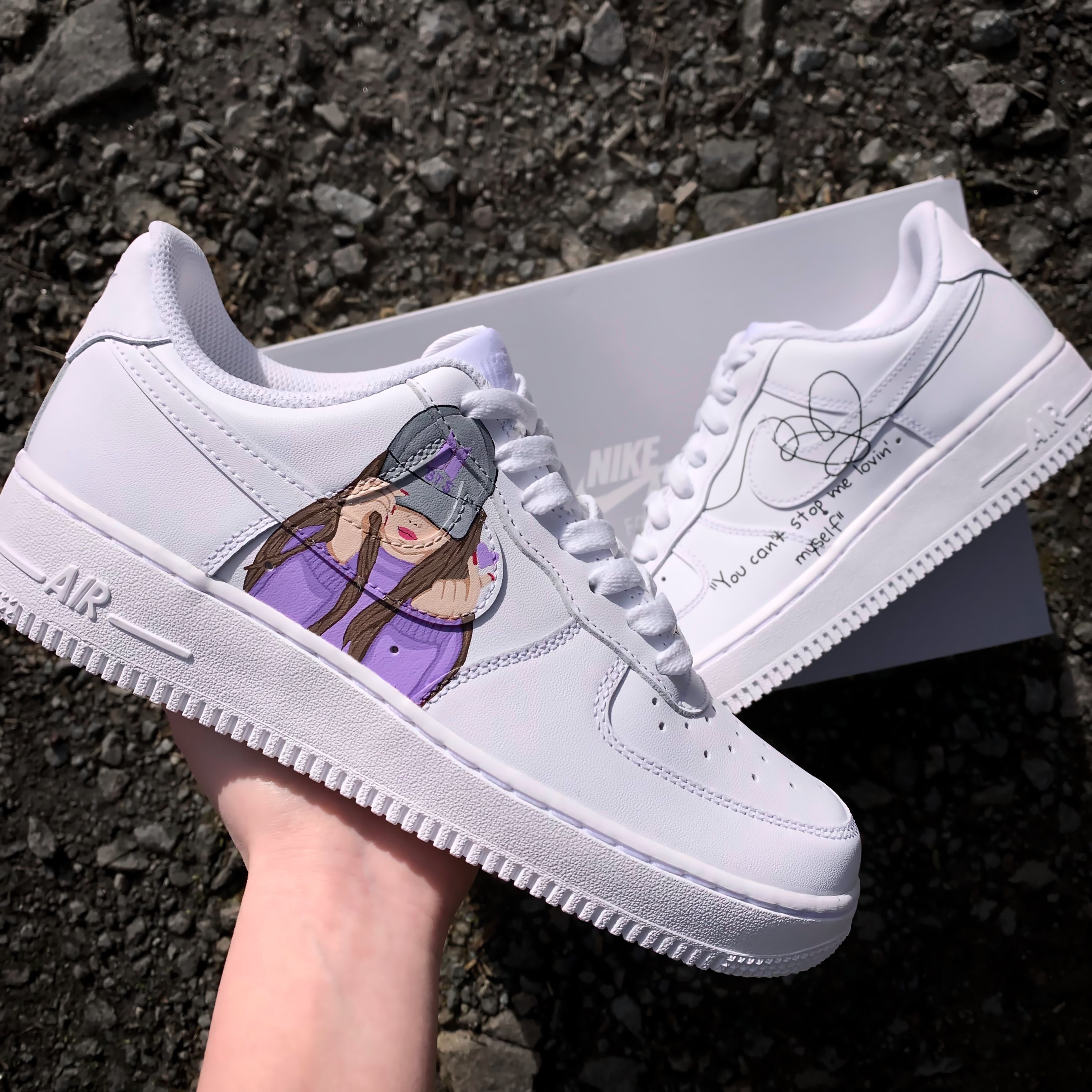 Nike Air Force 1 BTS - Custom Sneaker Boygroup - K-pop - Handpainted Shoes - Custom Sneaker Af1