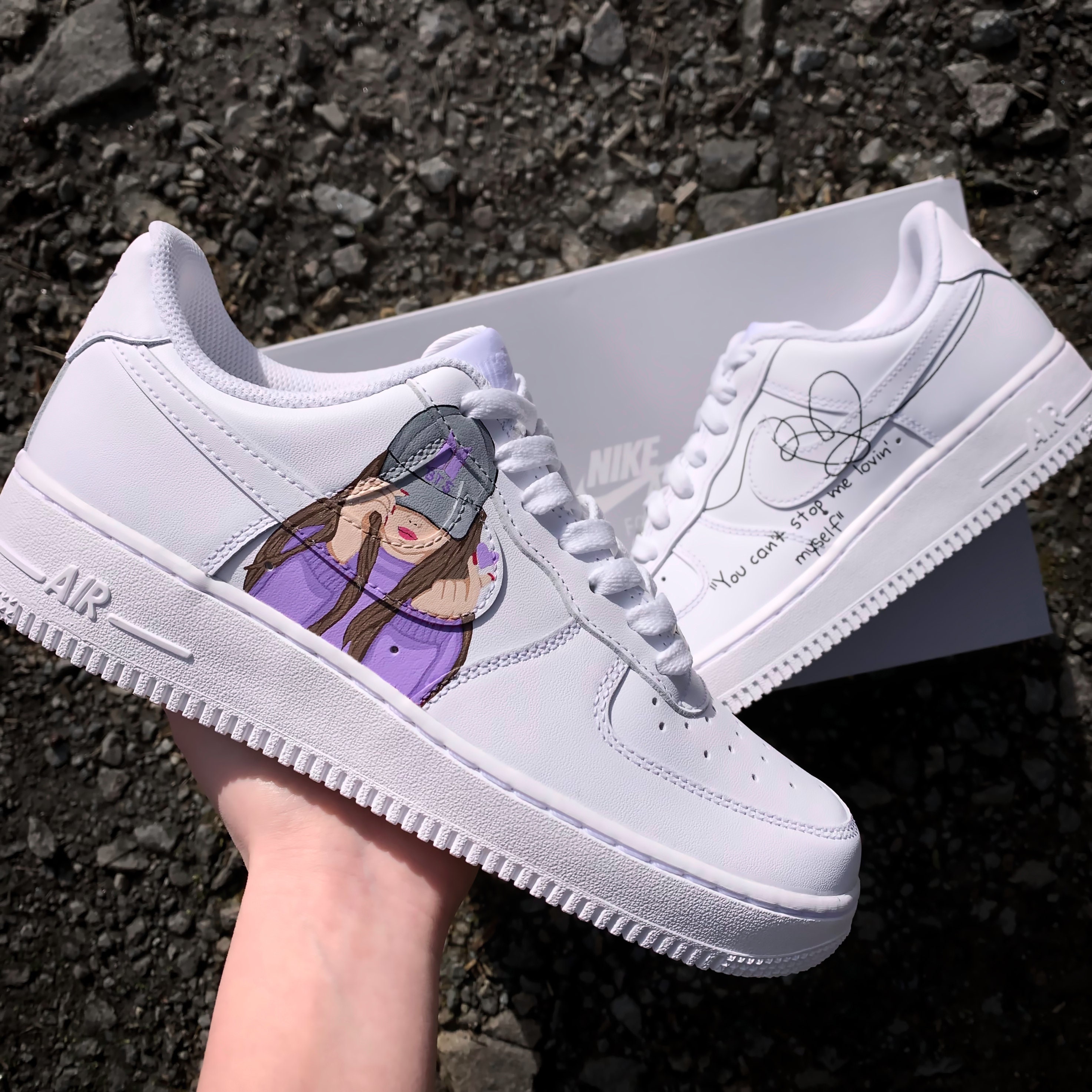 huella dactilar Artículos de primera necesidad Paloma Bts nike air force - Etsy España