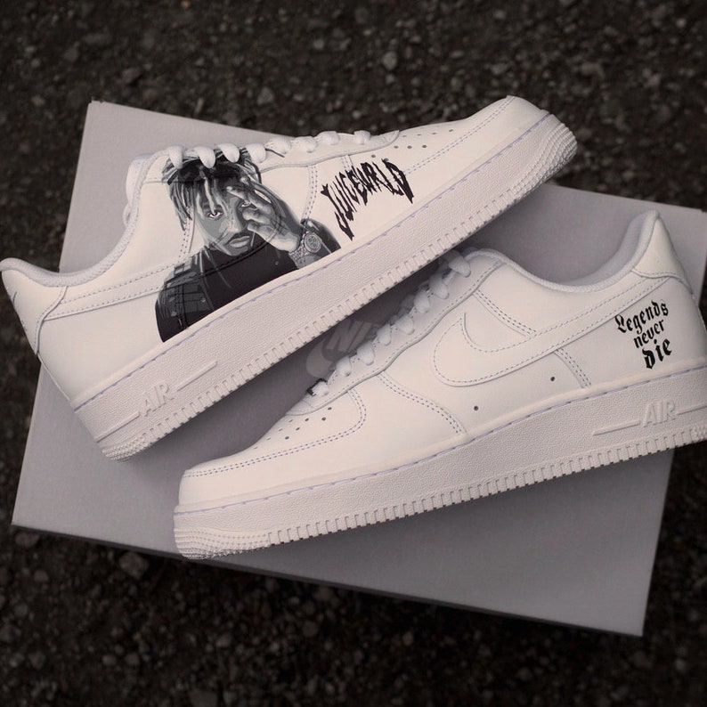 Nike Air Force 1 Juice Wrld Custom Sneaker Juice Wrld Hand Etsy