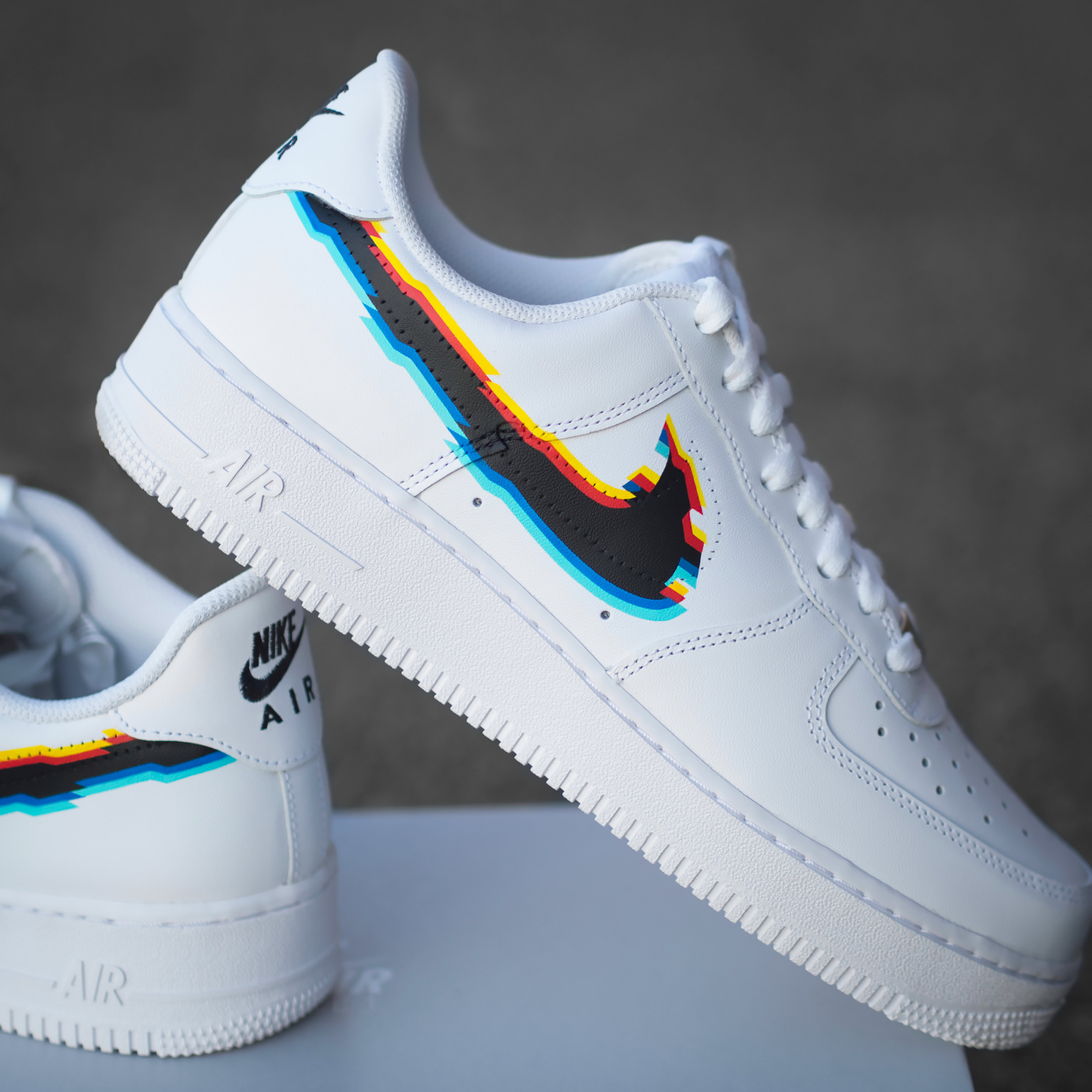 Nike Air Force 1 Glitch Effect Custom Sneaker Glitch Effect - Etsy