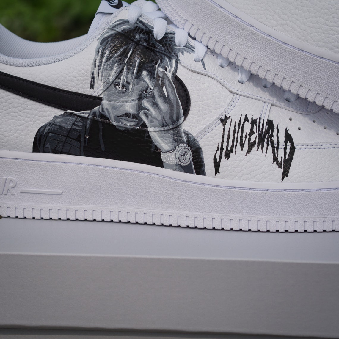 Nike Air Force 1 Juice Wrld Custom Sneaker Juice Wrld Hand Etsy