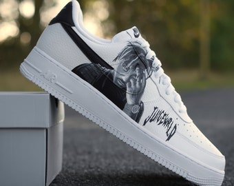 Custom Nike Air Force 1 Juice Wrld - Custom Sneaker Juice Wrld - Hand painted shoes - Custom Sneaker AF1 - Legends never die - Rapper - 999