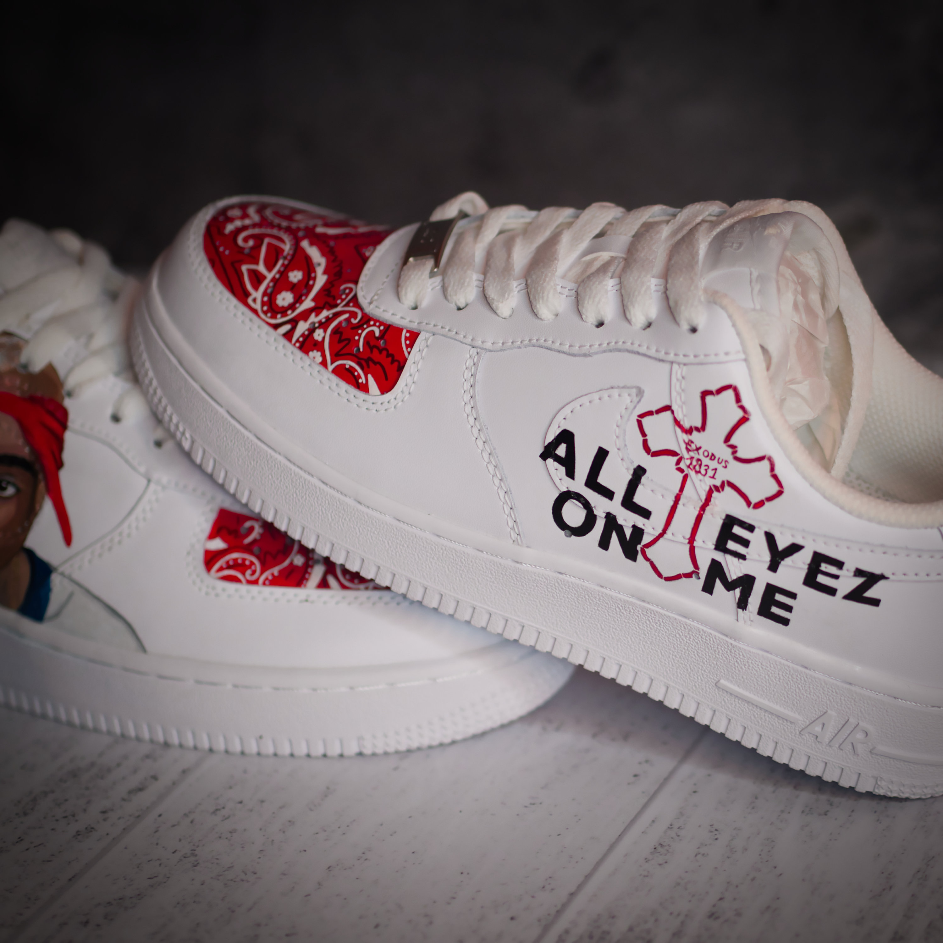 custom air force 1 tupac