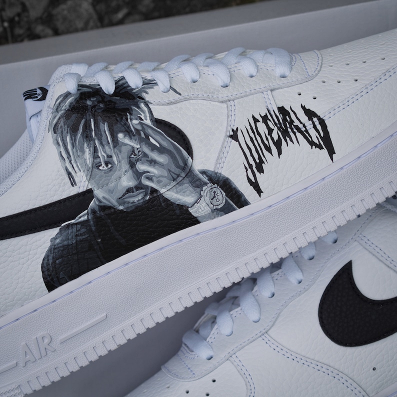 Nike Air Force 1 Juice Wrld Custom Sneaker Juice Wrld Hand Etsy