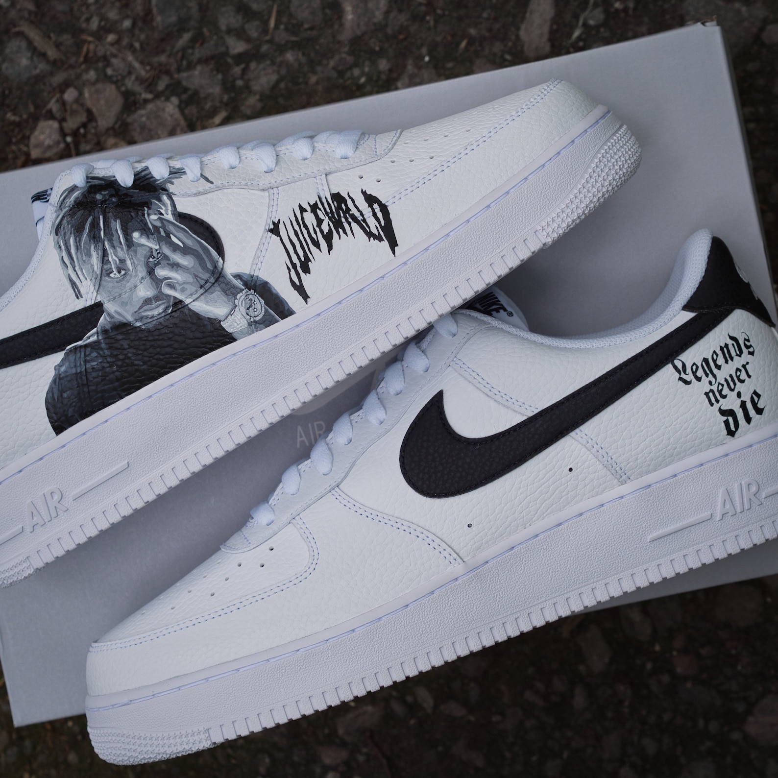 Nike Air Force 1 Juice Wrld Custom Sneaker Juice Wrld Hand Etsy