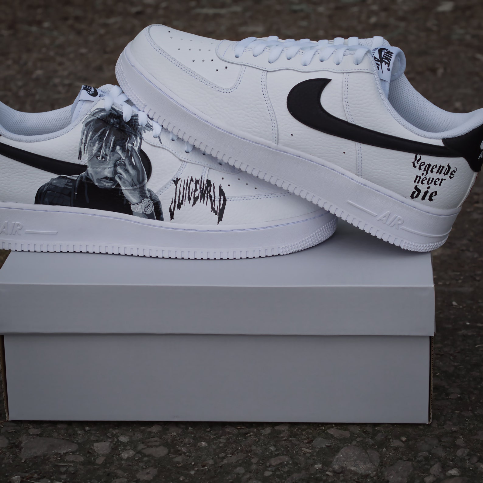 Nike Air Force 1 Juice Wrld Custom Sneaker Juice Wrld Hand Etsy