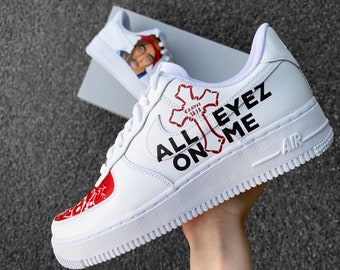 Buy Nike Air Force 1 tupac Custom 2pac Sneaker Hand painted Shoes