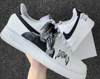 Nike Air Force 1 Juice Wrld - Custom Sneaker Juice Wrld - Hand painted shoes - Custom Sneaker AF1 - Legends never die - Rapper - 999