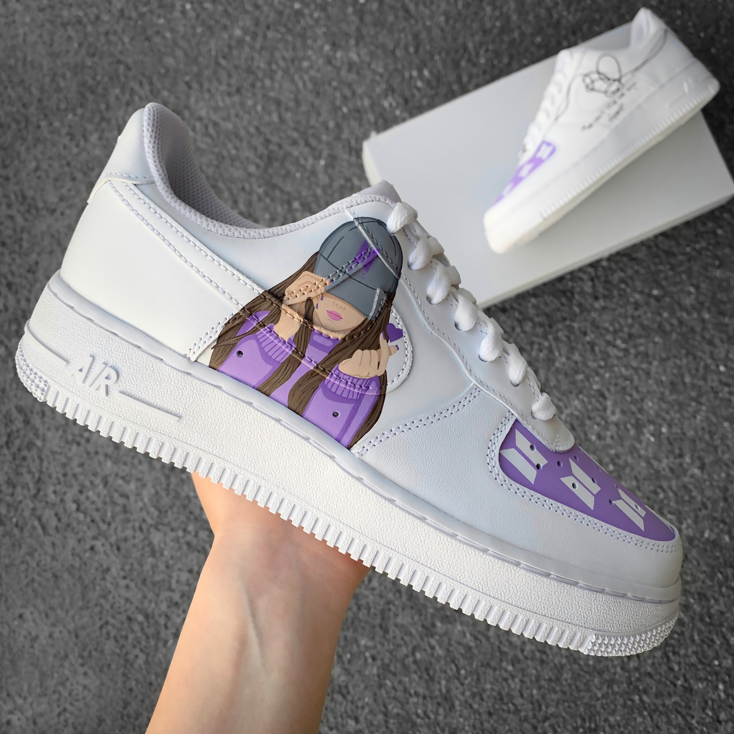 Nike Air Force 1 BTS - Custom Sneaker Boygroup - K-pop - Handpainted Shoes - Custom Sneaker Af1