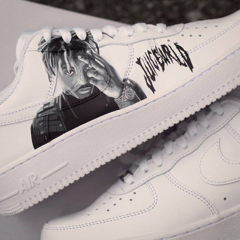 Nike Air Force 1 Juice Wrld Custom Sneaker Juice Wrld Hand Etsy