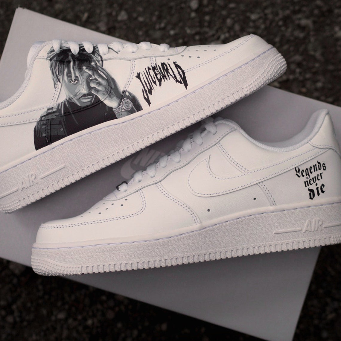 Nike Air Force 1 Juice Wrld Custom Sneaker Juice Wrld Hand Etsy