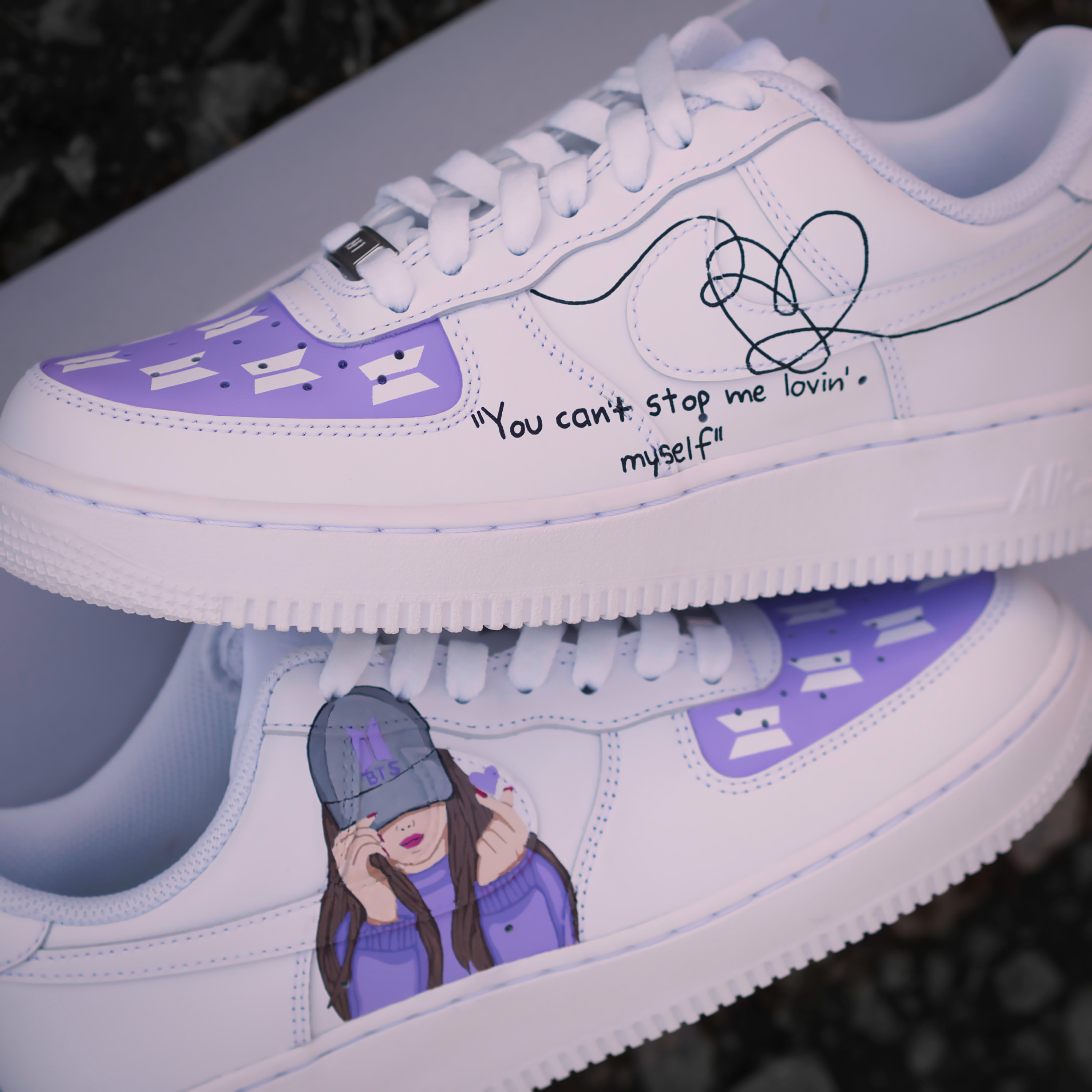 Aliado El aparato Paradoja Nike Air Force 1 BTS Custom Sneaker Boygroup - Etsy España