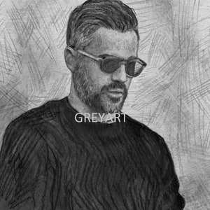 Pencil Drawing From Photo, High quality personalized hand-drawn graphite custom portrait zdjęcie 1