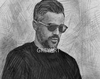 Pencil Drawing From Photo, High quality personalized hand-drawn graphite custom portrait