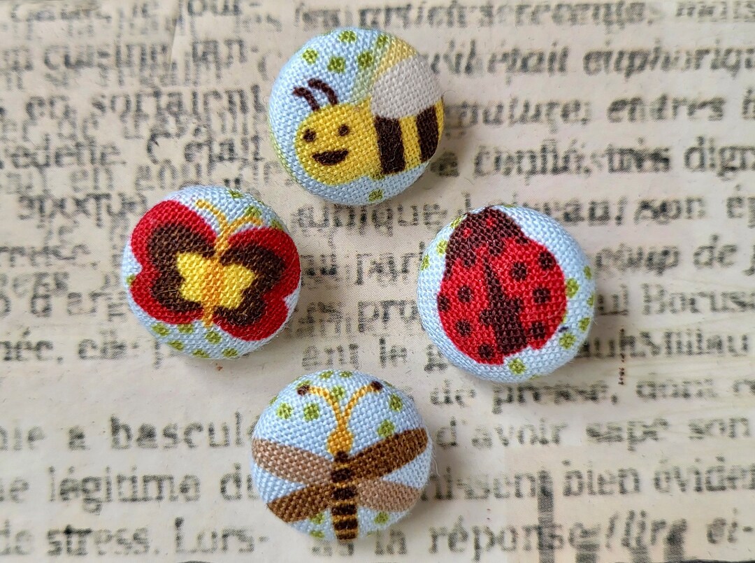 Bee Buttons, Butterfly Buttons, Ladybug Buttons, Dragonfly Buttons ...