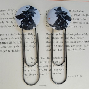 Witch Bookmarks, Halloween Bookmarks, Spooky Girl Bookmarks, Gothic Bookmarks, Bookmark for Women, Set of 2 and 3 3/4” long