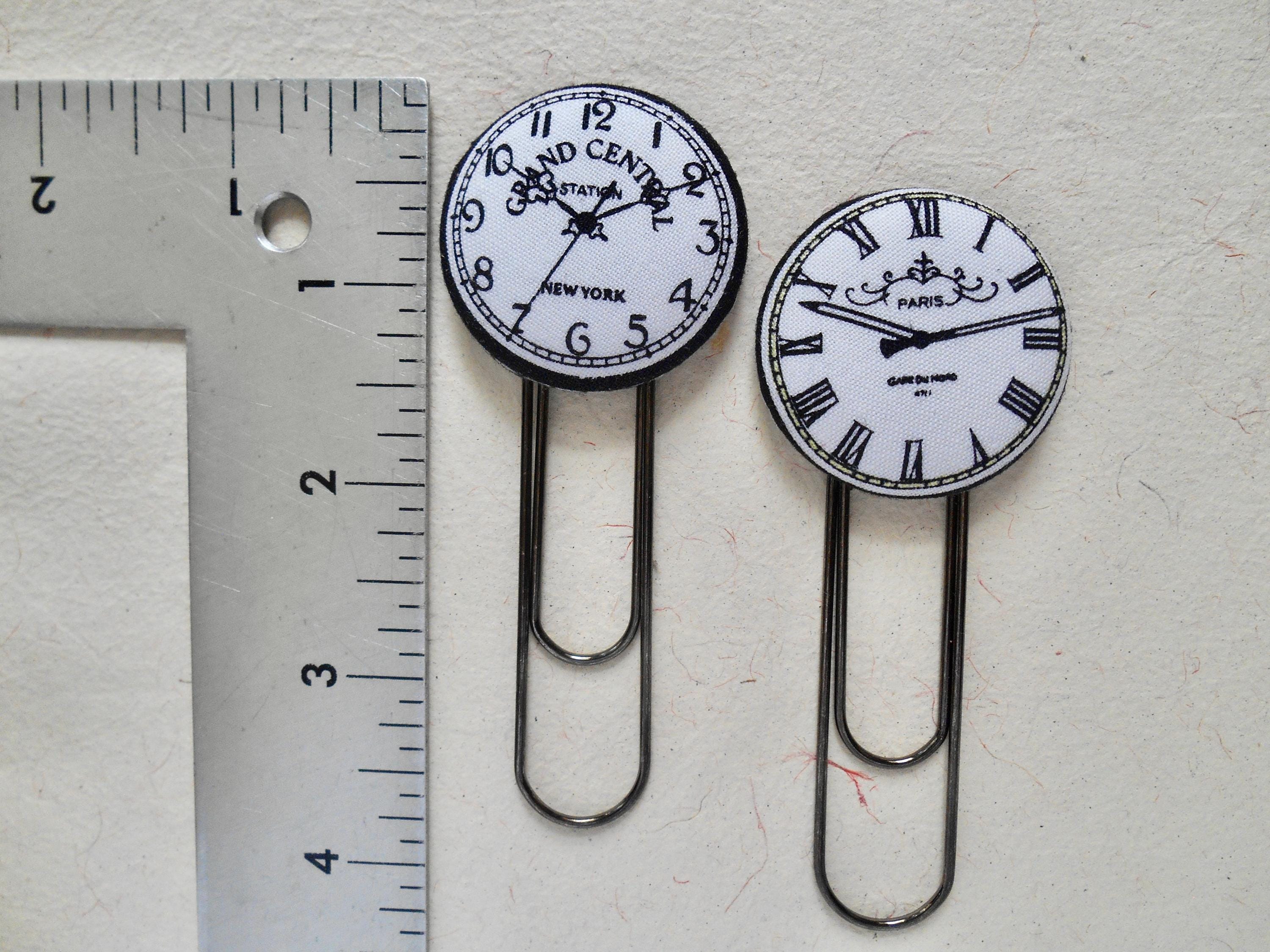 Clock Bookmarks, Craft Bookmarks, Paper Clip Bookmarks, Bookmark Clip ...