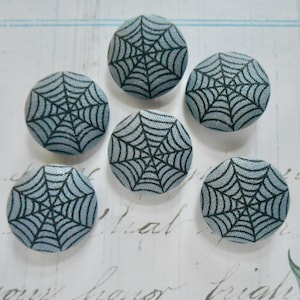 Spiderweb Buttons, Goth Gothic Buttons, Halloween Buttons, Spooky Buttons, Spooking Sewing Buttons, Size 7/8&quot;, Set of 5 or 6 buttons