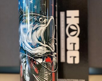 Bass Fishing American Flight Customizable Tumbler / Patriotic Fishing / America / Civil Rights /fisherman smallmouth large mouth