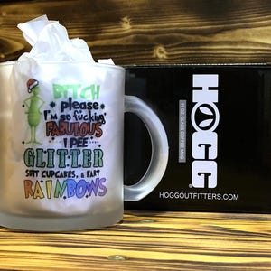 Grinch Fabulous 11oz Frosted Glass Cup