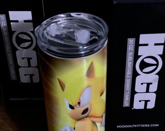 Vaso de 20 oz Super Sonic / Sonic the Hedgehog / Sonic dorado / Sonic amarillo / Regalo de Sonic / Sonic Hedgehog