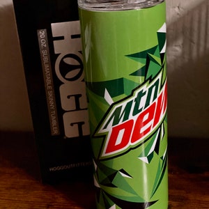 Mountain Dew Can Replica 20oz Custom Tumbler / Mtn Dew Can Cup / Pop Can Cups / Soda Can Cups / Mountain Dew Gift