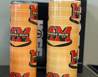 Minneapolis Moline Vintage Oil Filter Replica Tumbler / Custom Tractor Filter / Vintage Oil Filter Cups