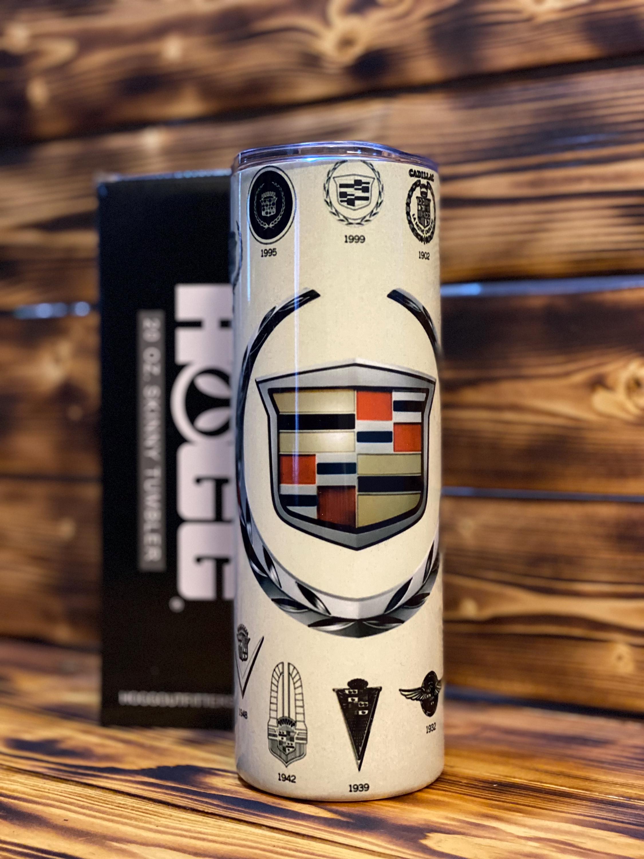 Cadillac Retro Logo Evolution 20oz Custom Tumbler