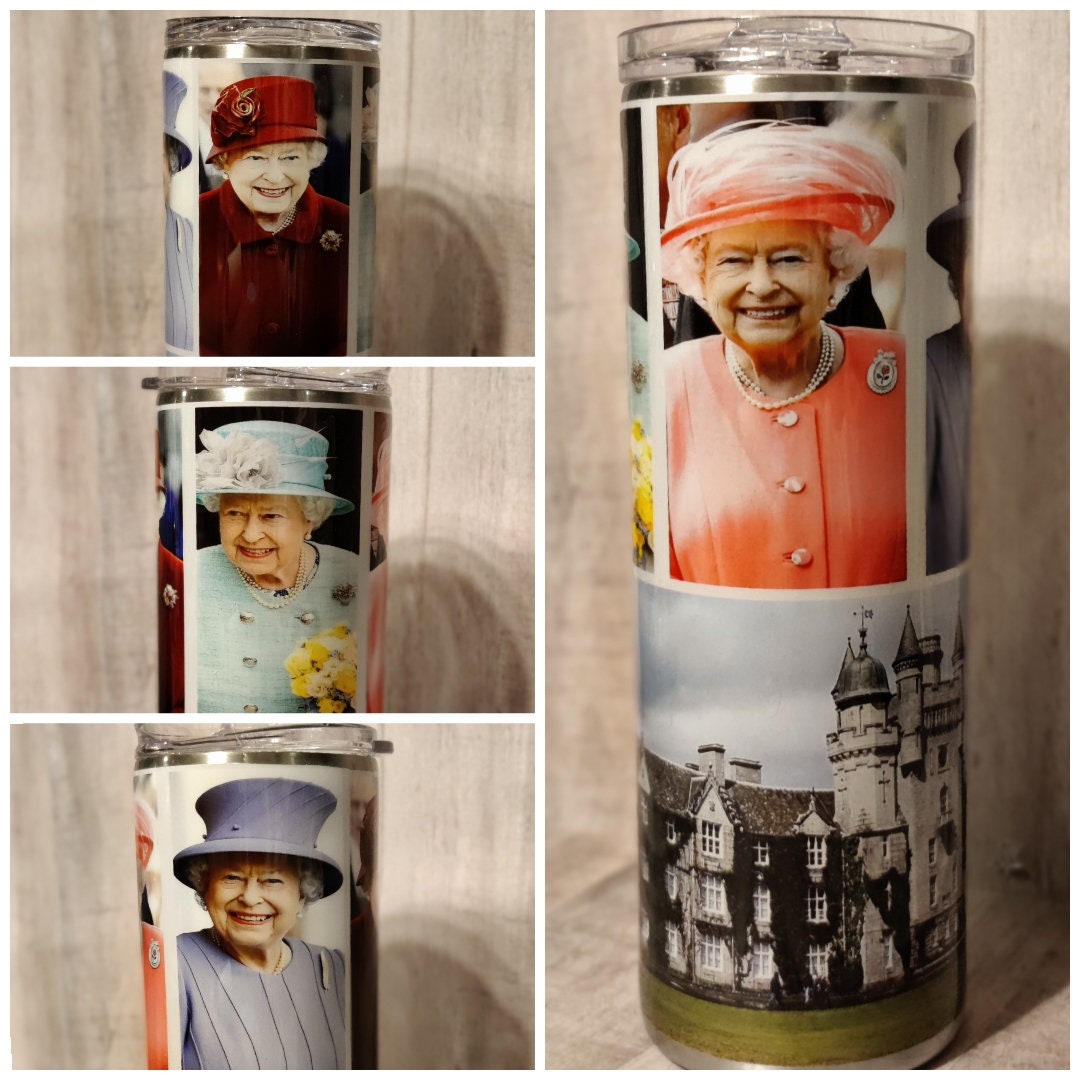 The Queen Custom 20oz Tumbler / Queen of England / Queen Elizabeth II Gift / Royalty Tumbler Etsy