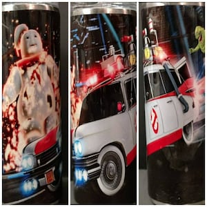 Ghostbusters 20oz Tumbler /Stay Puft Marshmallow Man/ Slimer/ Who You Gonna Call/ Ecto 1/ Classic Movie Tumbler