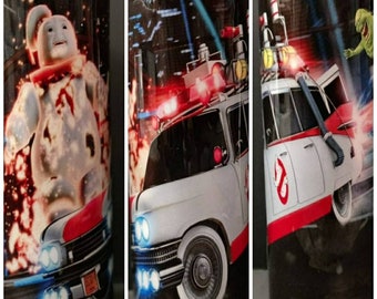 Ghostbusters 20oz Tumbler /Stay Puft Marshmallow Man/ Slimer/ Who You Gonna Call/ Ecto 1/ Classic Movie Tumbler
