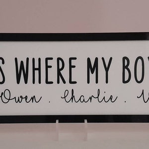 Personalised Railway Sign/Hallway sign - Home is where my boys are - Personalised gifts - Home is where my girls are - House sign