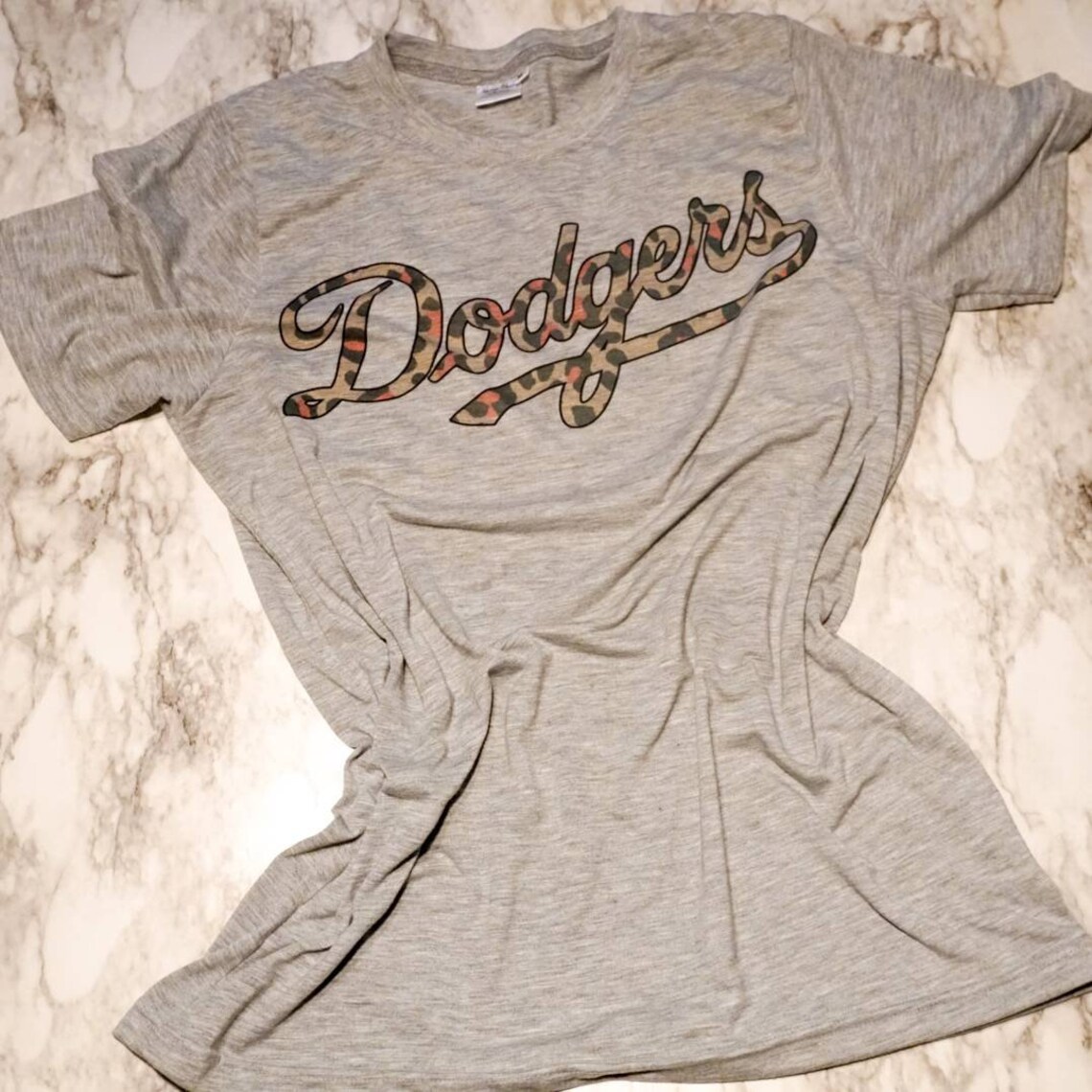 Dodgers Rosa und Grün Camouflage Grau T-Shirt | Etsy