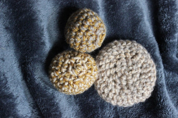 Dusty Gold Crinkle Ball Cat Toy Set