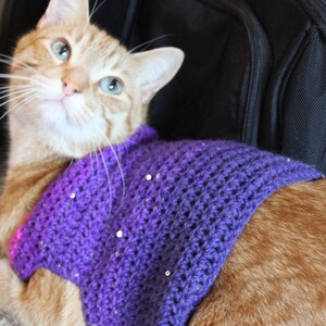 Shades of Purple Sequined Cat Sweater