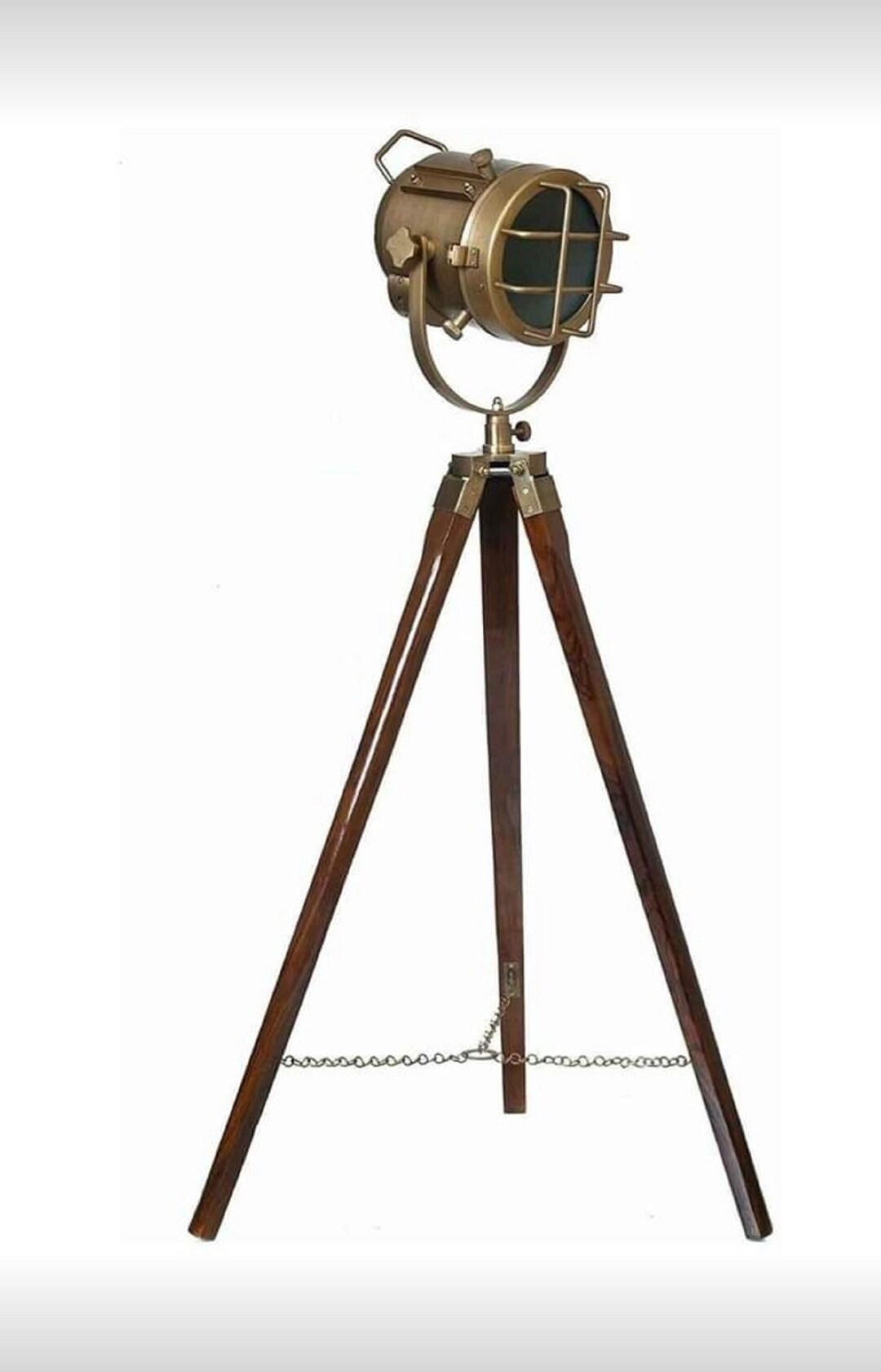 Standing Floor Lamp Chrome Spotlight Tripod Stand Lamp Home Etsy