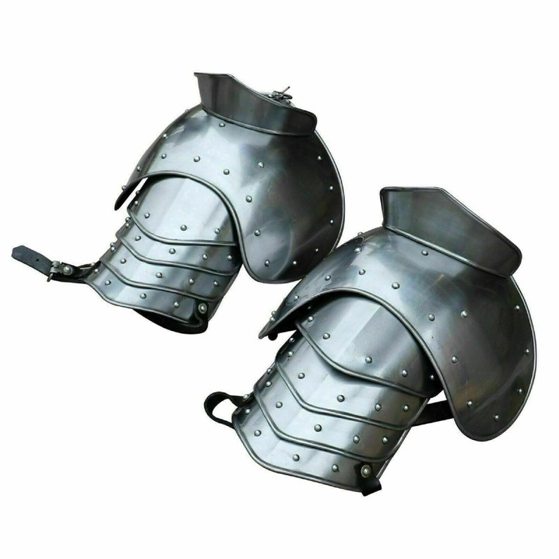 Silver Armor Shoulder Metal Knight Armor Shoulder Pauldrons Larp ...