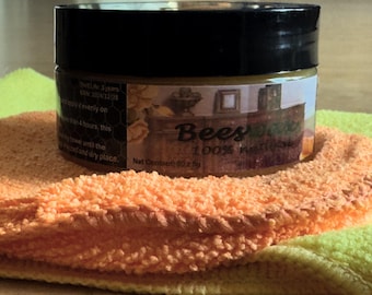 Natural Beeswax Wood Polish Kit, Furniture Restoration & Cabinet Care
