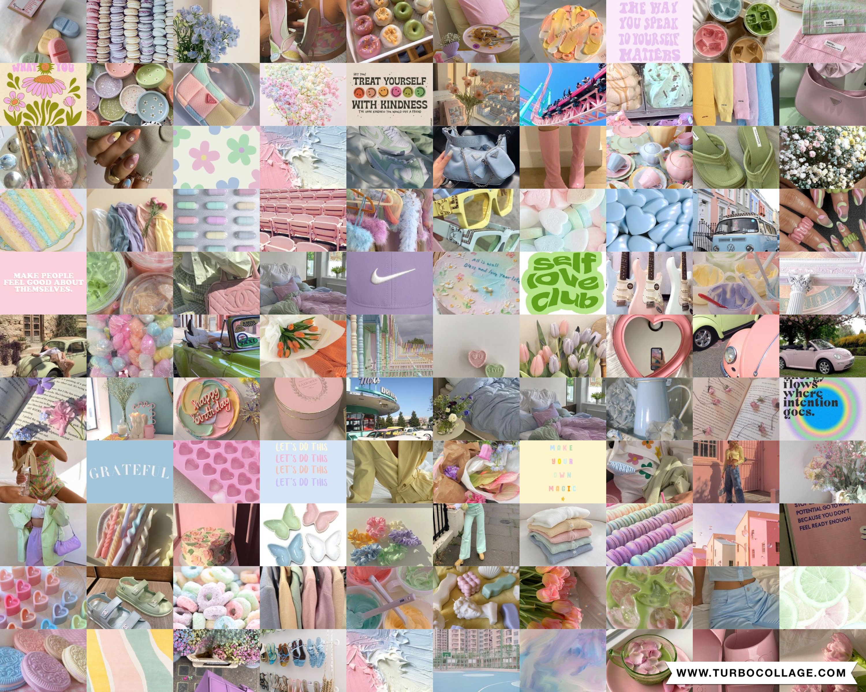 Pastel Collage Desktop Wallpaper