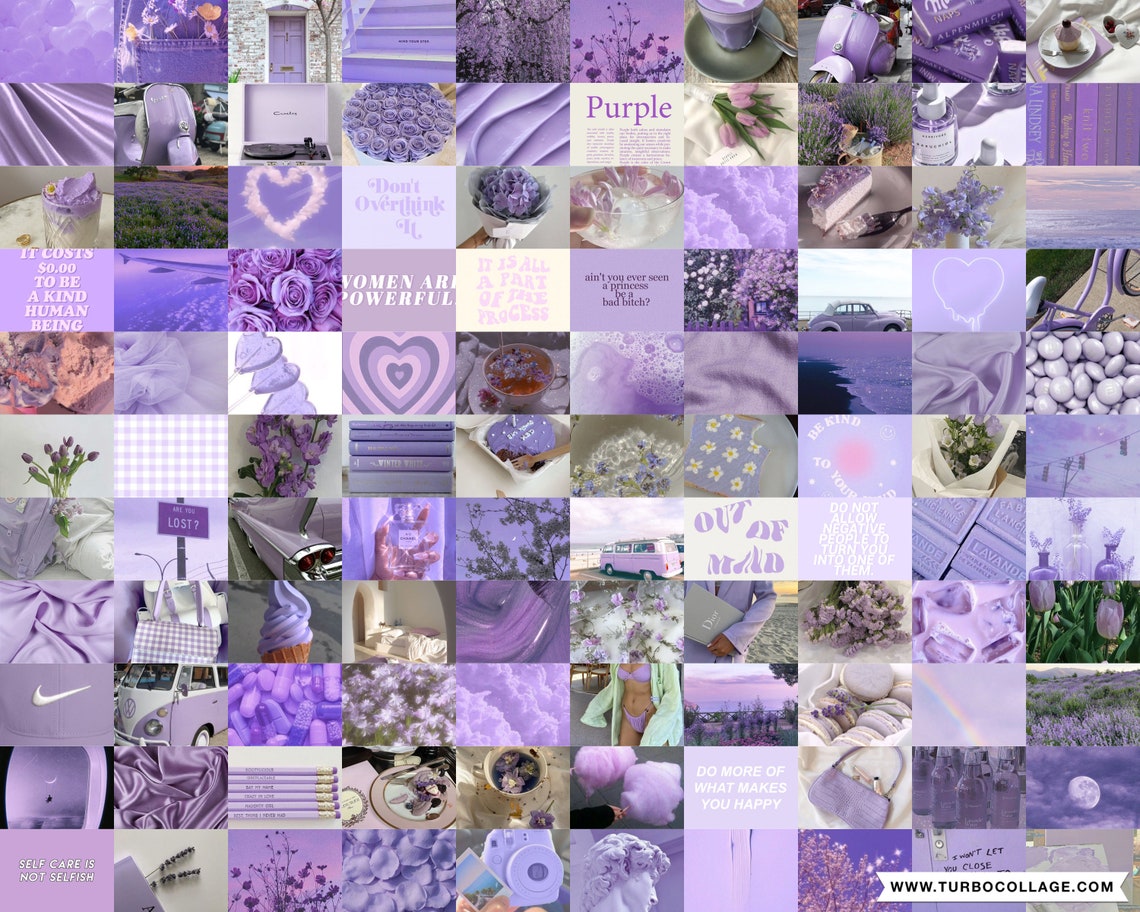 100 Soft Purple/Lavender Aesthetic Collage Kit l pretty | Etsy