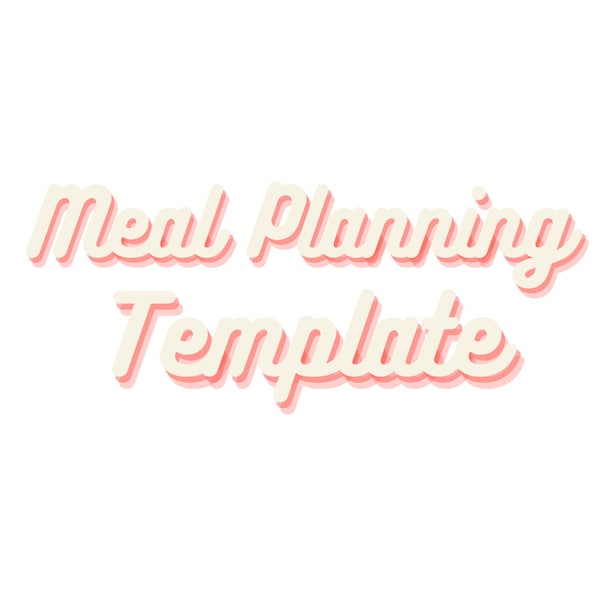 Meal Planning Template