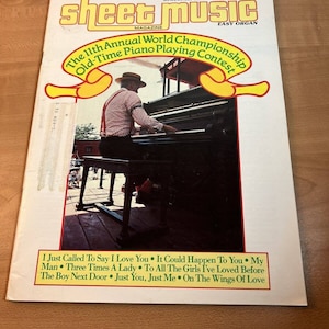 1985 Agosto Septiembre Partituras Easy Organ Magazine - Old Time Piano Contest